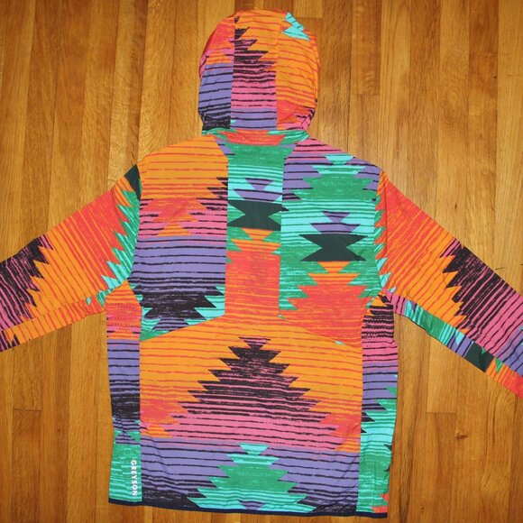 Greyson Green Flash Newago Pac Lite Aztec Golf Hoodie Jacket Men M XL - Picture 5 of 6